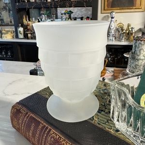 Tiara Indiana Glass Satin Frosted Whitehall 8 oz. Vintage Tumbler